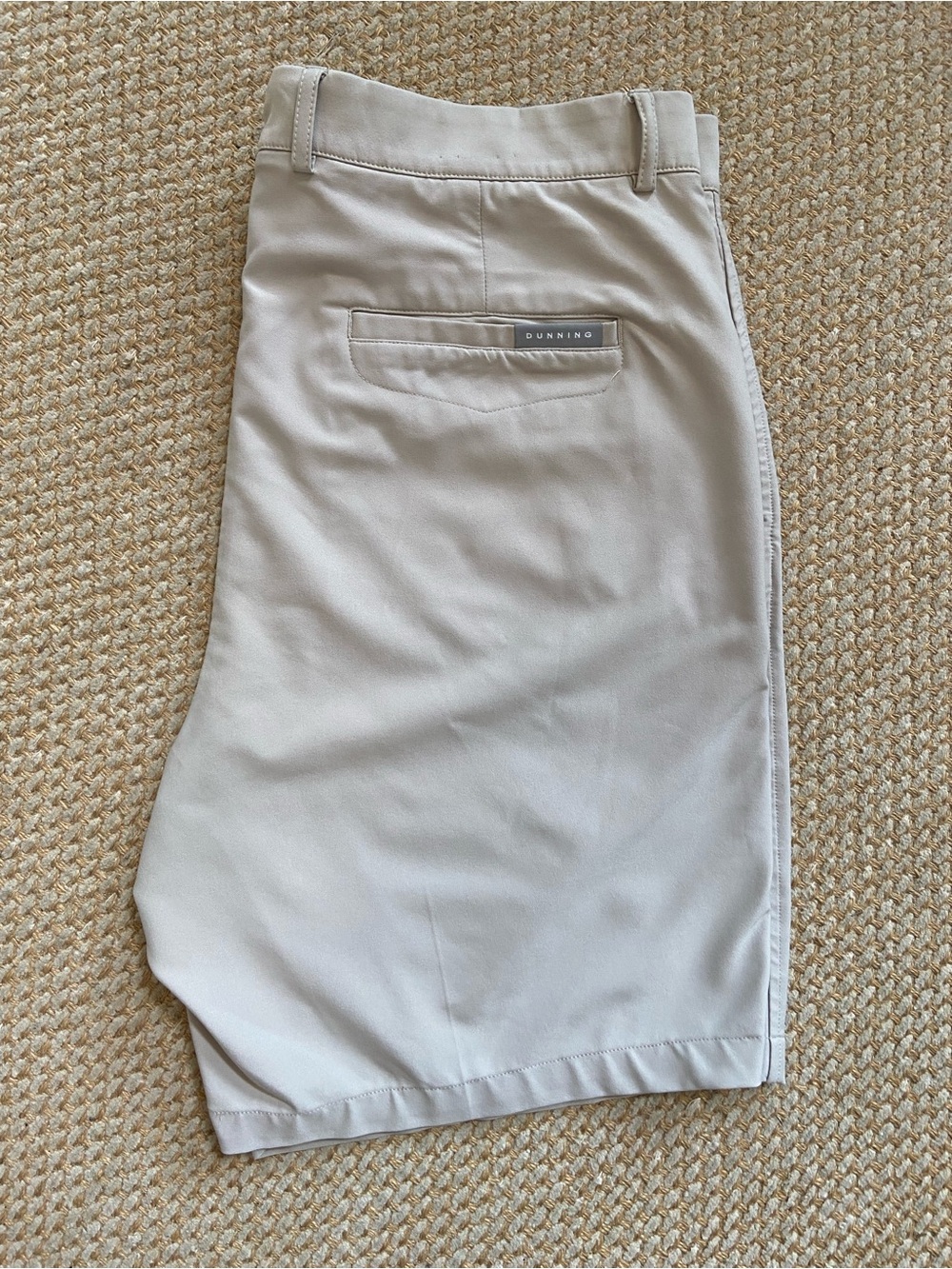 Dunning Golf Flat-Front Khaki Shorts Size 36
